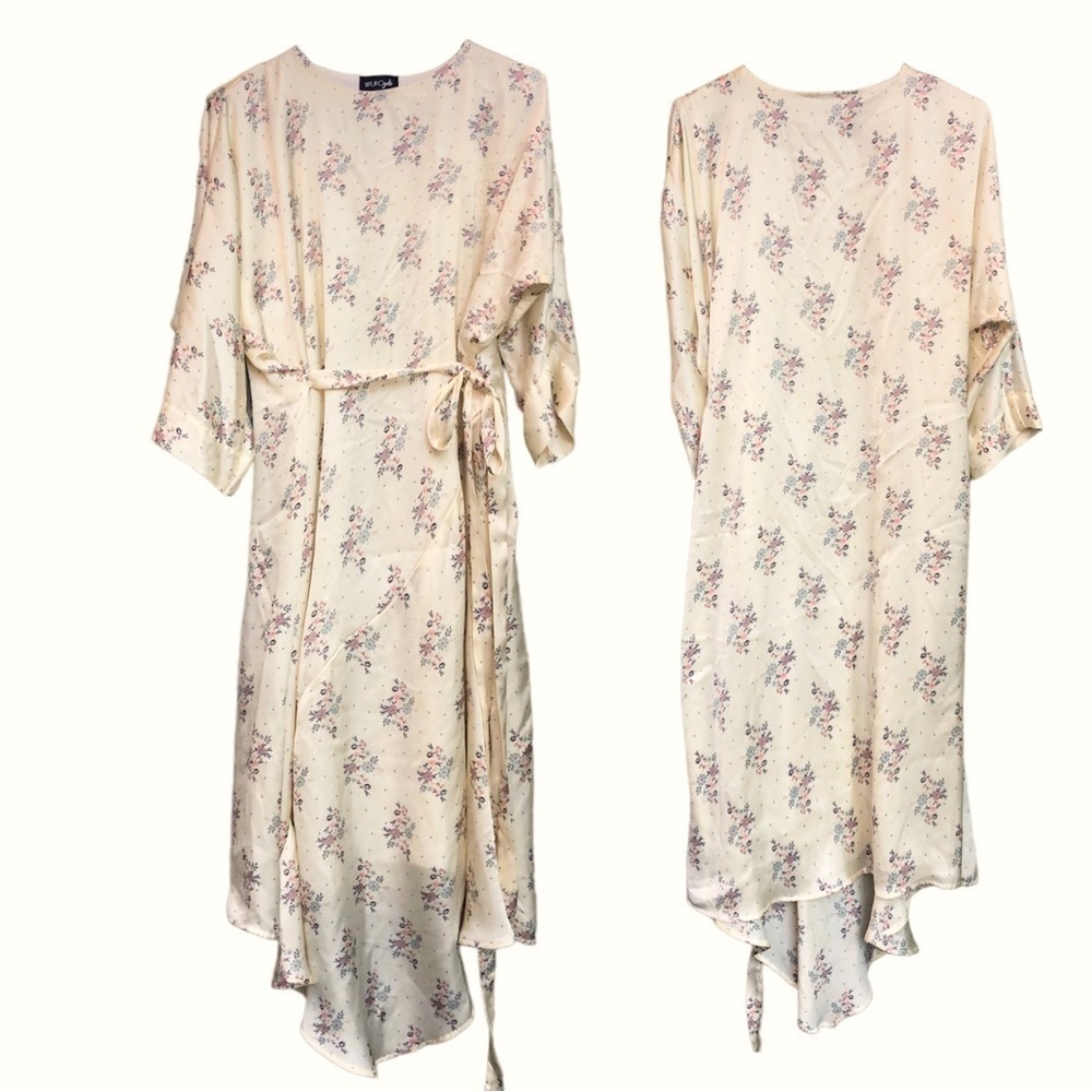 WUKOGALS floral long asymmetric dress size L